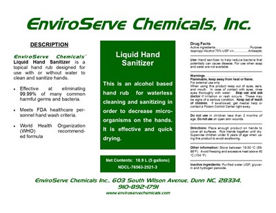 Pail Label (Liquid 18.9)